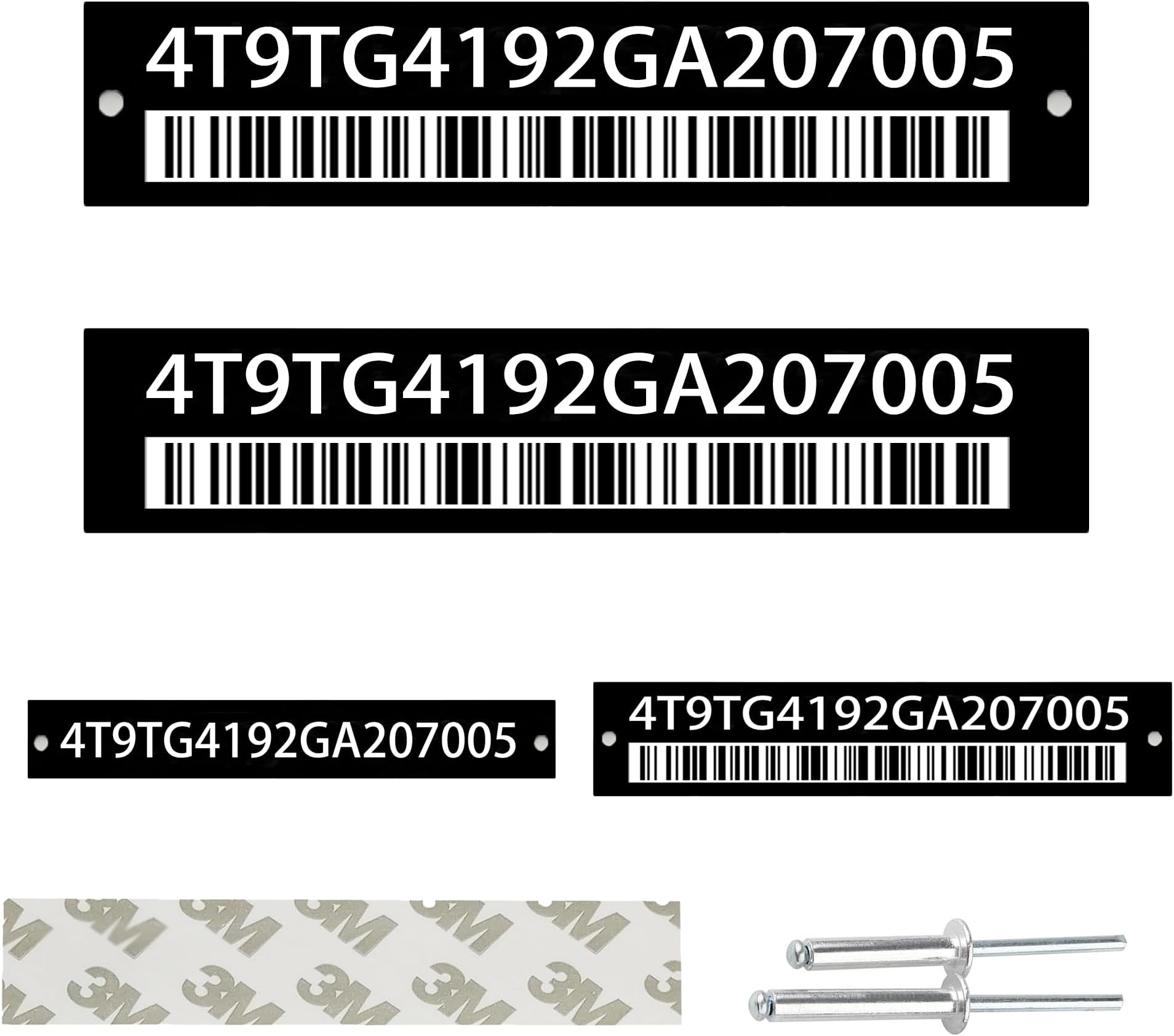 ๐ฐ-๐ด ๐๐ฎ๐๐ ๐๐ฒ๐น๐ถ๐๐ฒ๐ฟ๐ - Upgraded - Vin Plates for Trailers, Custom Engraved Aluminum Vin Plate Replacement,Trailer Vin Plate Replacement,Vin Tag,Vin Number!(25 Code 1 P) (100 X 25 Code)
