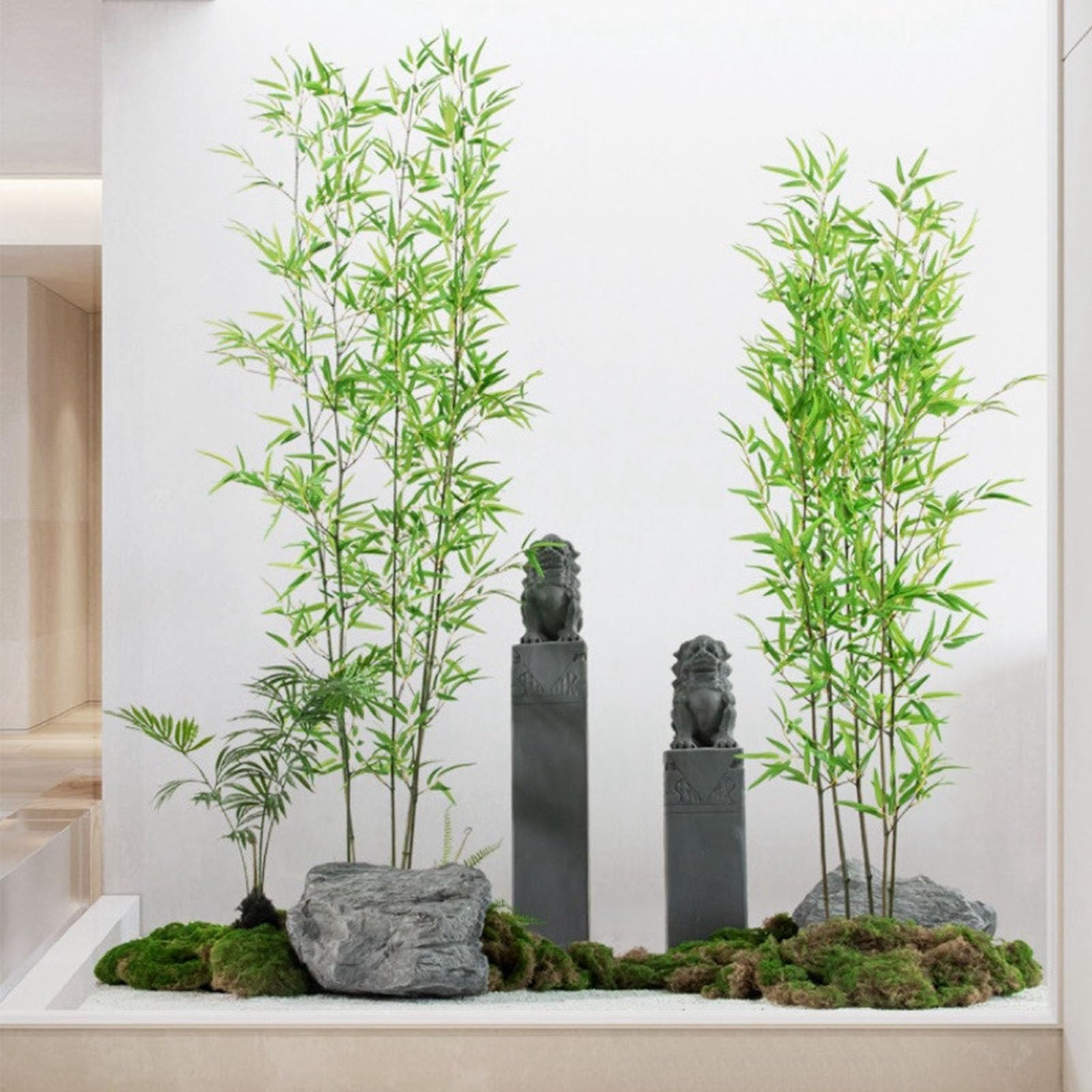 BOKNI Clôture d'intimité en Bambou Artificiel extérieur, Hautes Plantes artificielles de décoration de Bureau à Domicile, Mur de Verdure de séparation de Mur intérieur, pour terrasse de Patio (Cou BOKNI Clôture d'intimité en Bambou Artificiel extérieur, Hautes Plantes artificielles de décoration de Bureau à Domicile, Mur de Verdure de séparation de Mur intérieur, pour terrasse de Patio (Cou