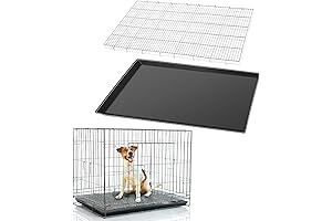 41" Dog Crate Divider Panel and Tray Set Replacement Floor Grid Potty...
