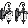 Outdoor Wall Lights for Porch, Patio, Garage - 17.1'' H White Exterior Lighting Fixtures, Waterproof & Anti-Rust Outside Wall Lantern, Vintage Outdoor Lights Wall Mount for House Exterior