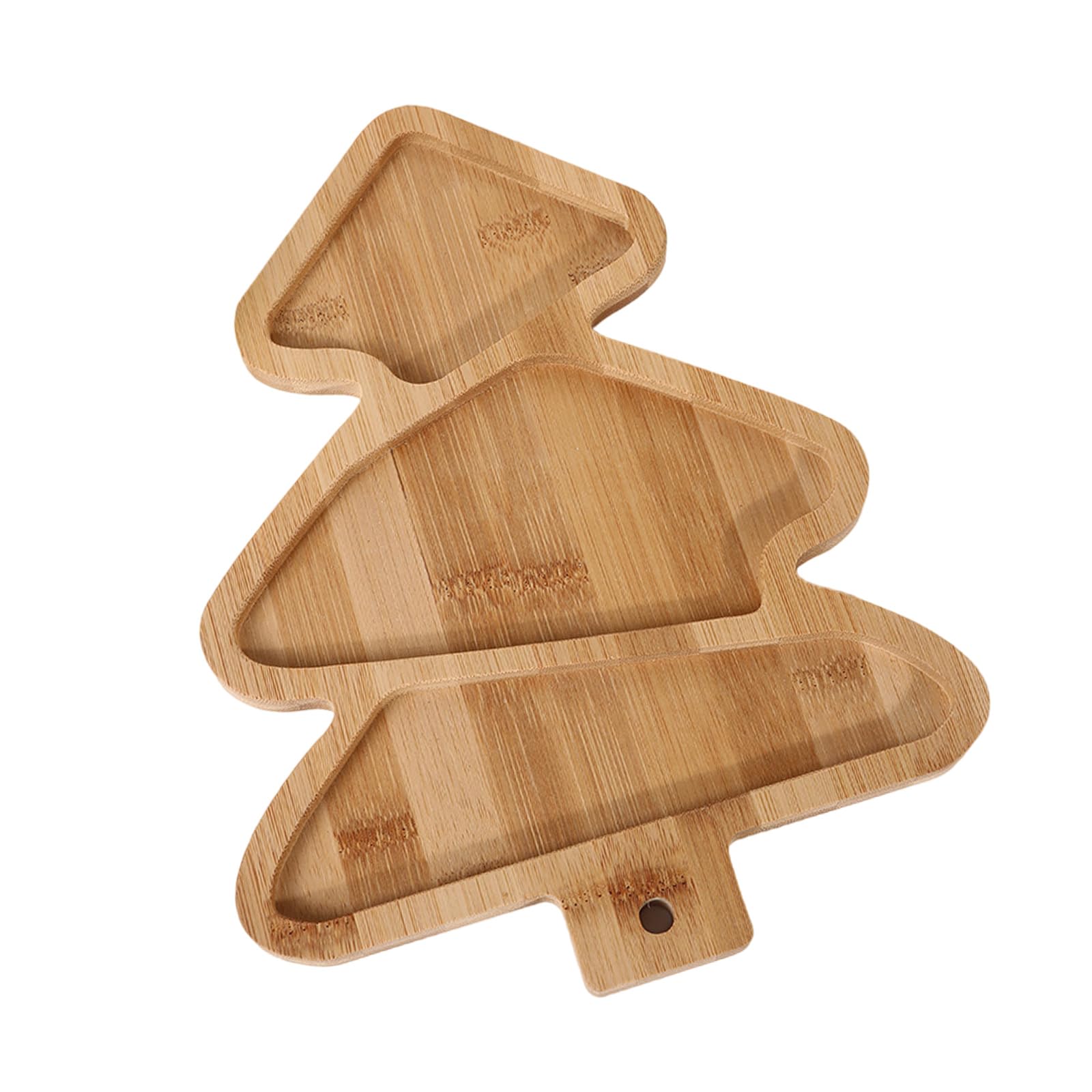Tfaoys Christmas Tree Holiday Themed Christmas Food Platters /Bells Wood Serving Platters For Festival Homes Entertaining Wood Plate