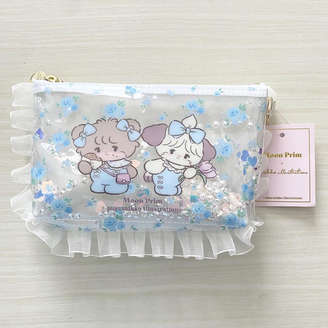 Amazon.co.jp: Prim mikko illustrations クリア ポーチ 水色 