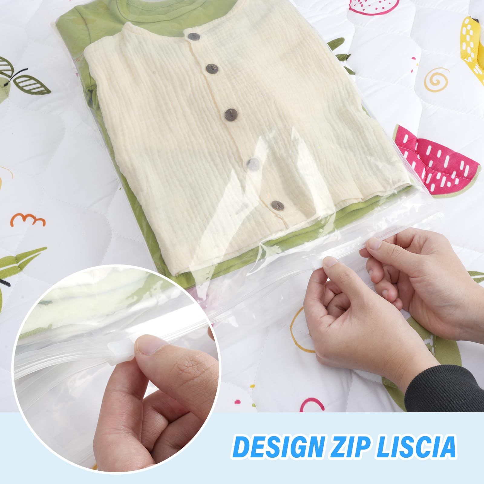 200 sacchetti in cellophane trasparente, richiudibili in plastica per abbigliamento, magliette, pantaloni, 30,5 x 45,7 cm