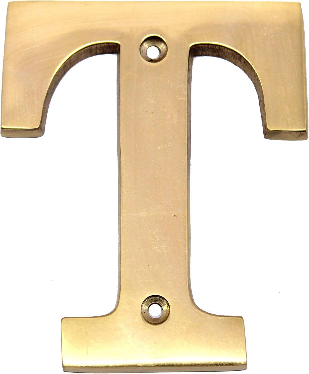 eSplanade Brass House Hotel Door Name Alphabet - Wall Door Plaque Letter - Golden - 4" Inches ("A" and "T" Letters - 4")