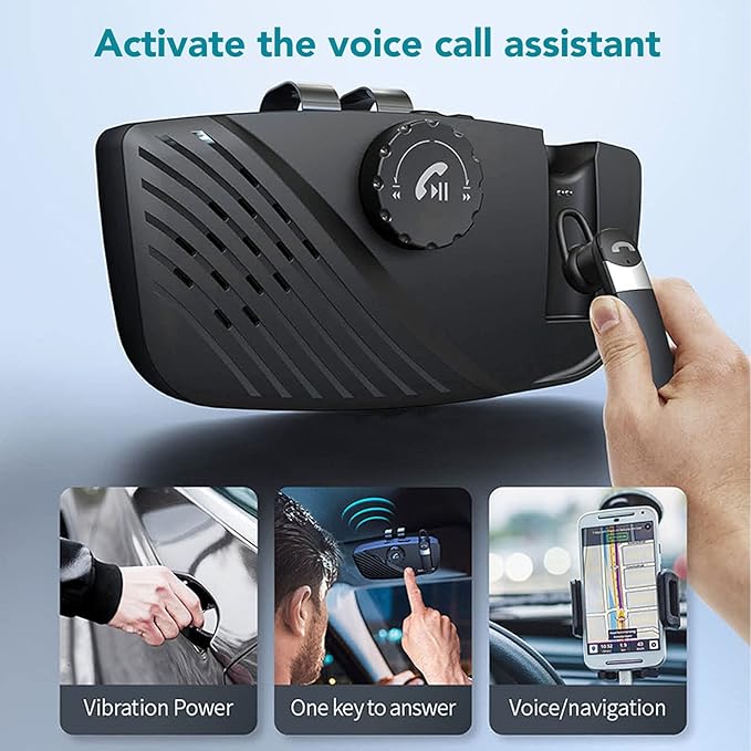 Altavoz Manos Libres Bluetooth 5.0 con Clip Metálico para Camiones miniatura 4