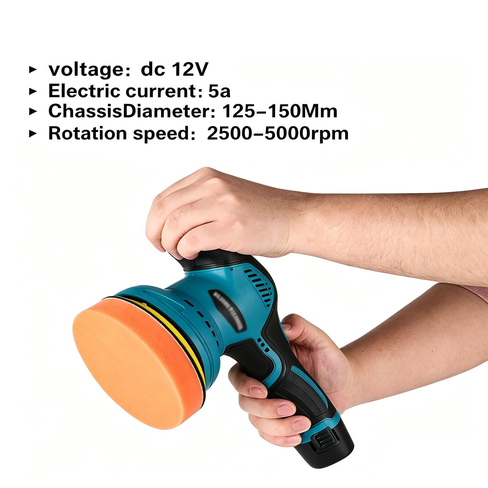 Polerka Elektryczna, Bezprzewodowy Zestaw Polerski Z 8 Stopniami Prędkości, 2500–5000 RPM I Miękki Gumowy Uchwyt, Polerka Samochodowa Do Polerowania Woskowania Rys 2 batteries