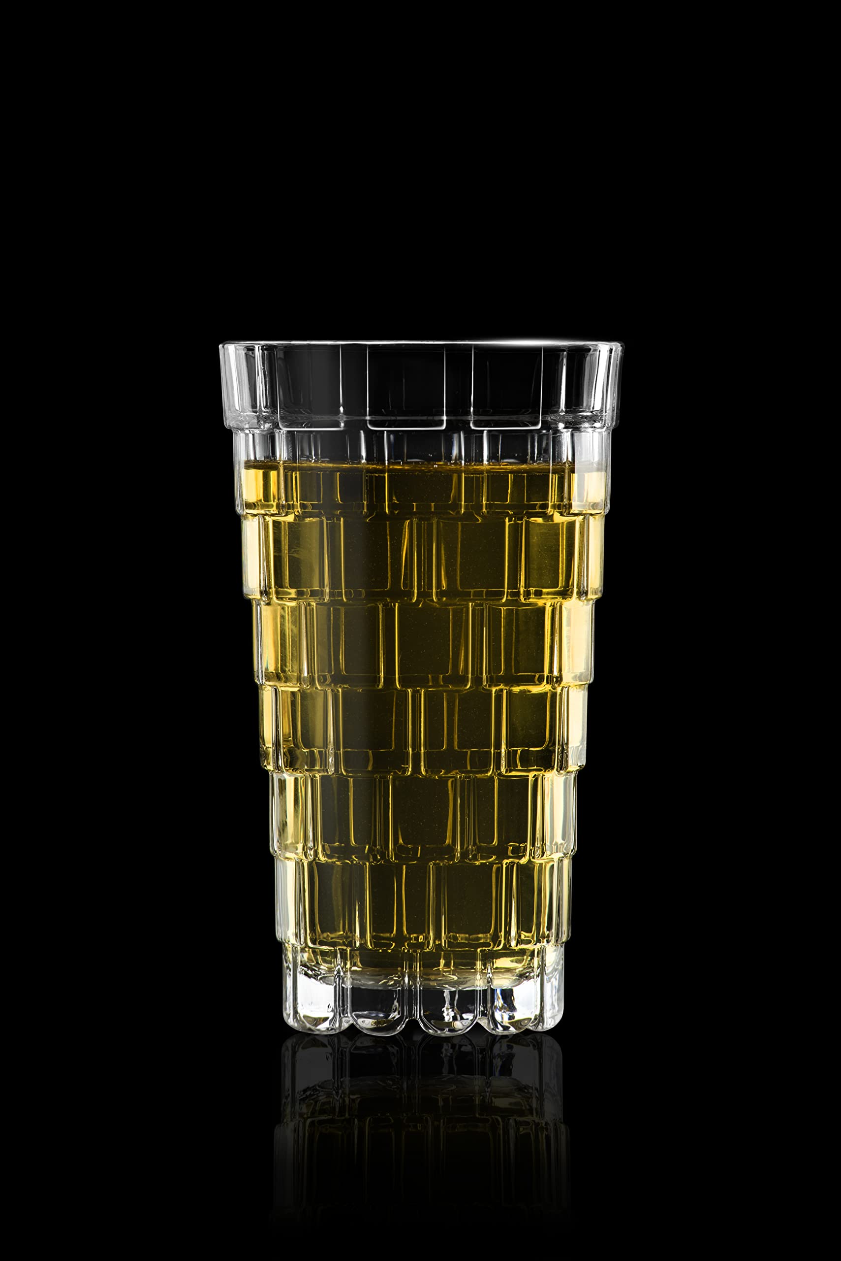 Barski Highball – Glasbecher – Set mit 6 – Hiball-Gläser – stapelbar – Kristallglas – Trinkgläser – für Wasser, Saft, Wein, Bier und Cocktails – 370 ml, hergestellt in Europa