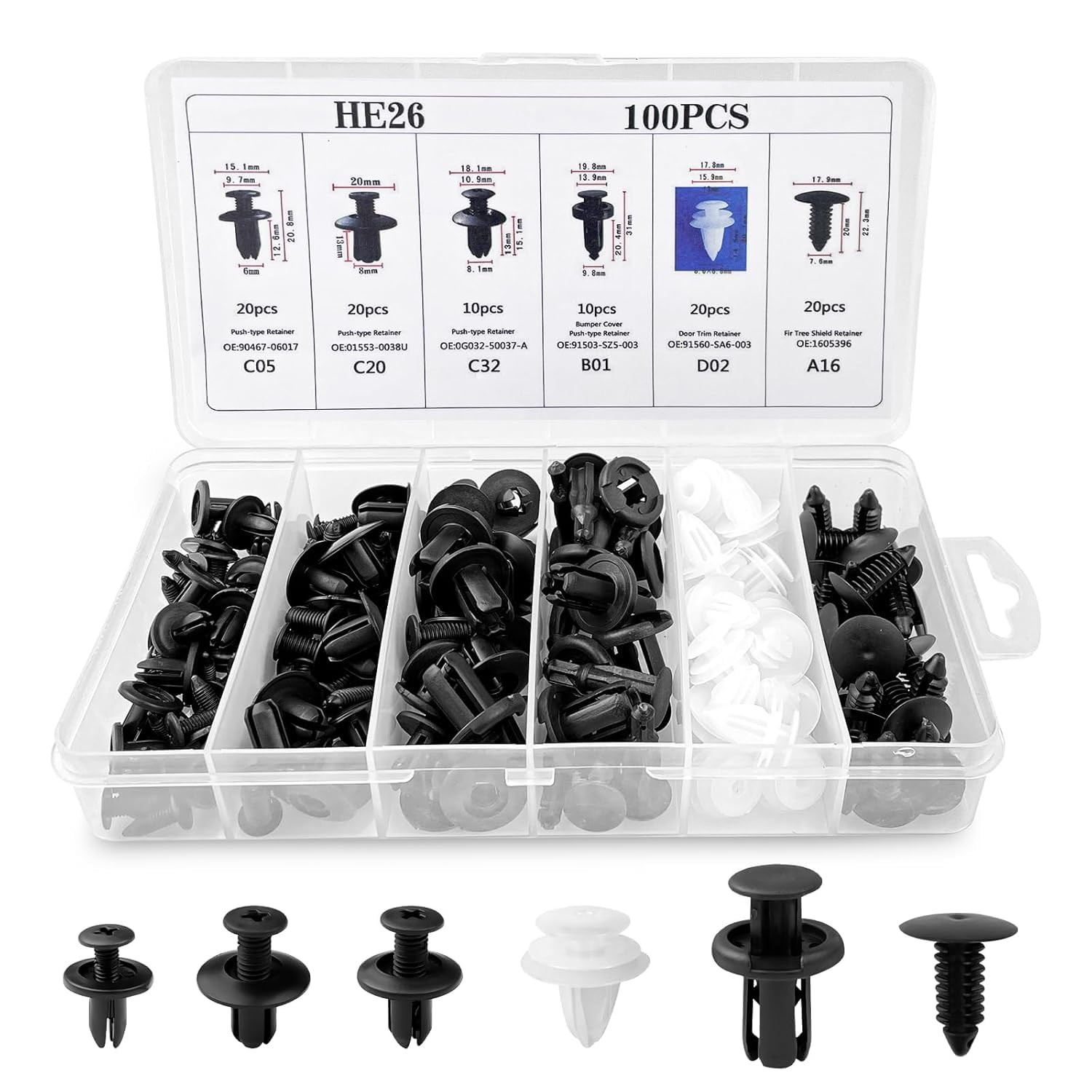 YDSTNiu 100Pcs Car Retainer Clips for Cupra Ateca I 2018-2025 -