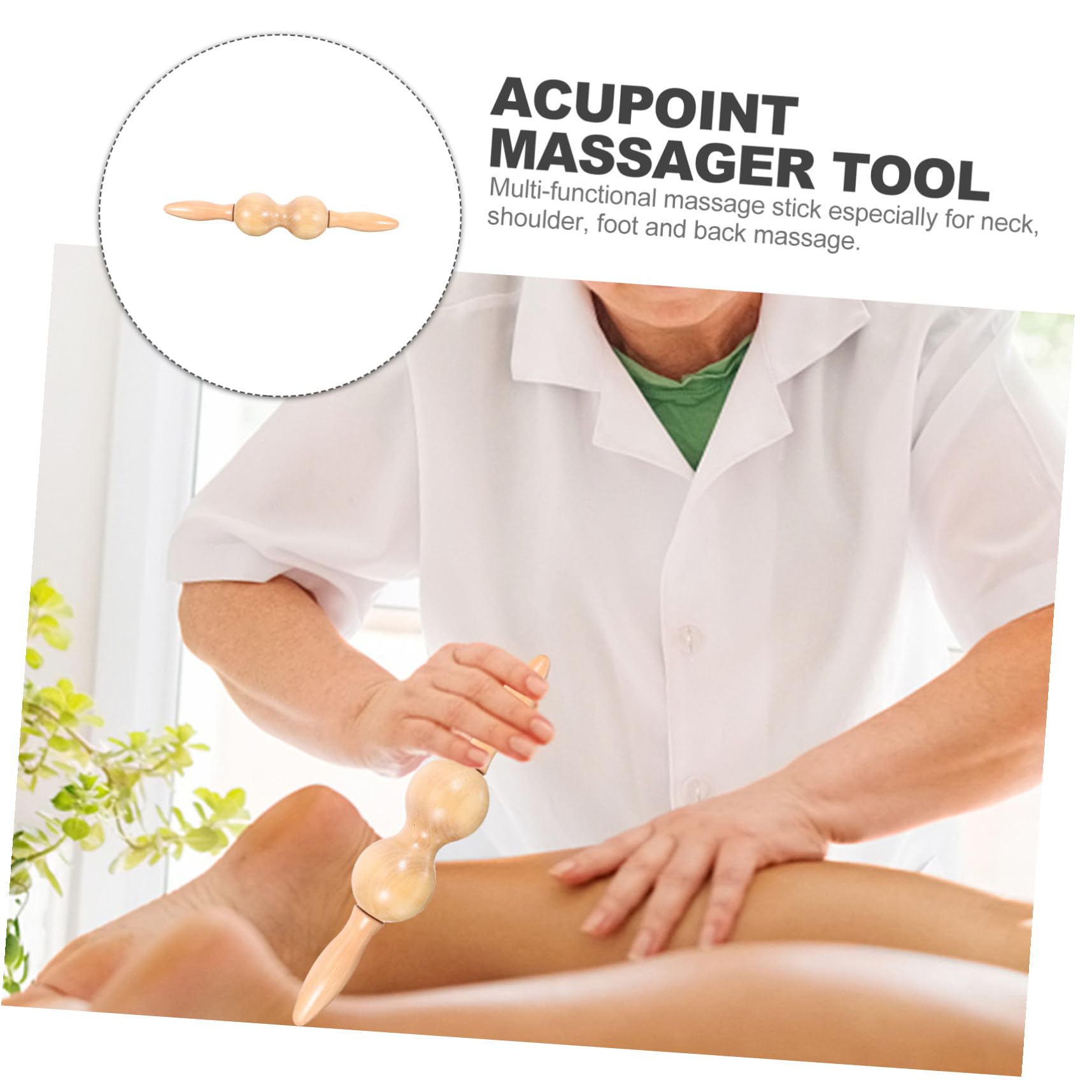 Anneome Massage stab aus Holz für Ganzkörper akupressur Ergonomisch Glatt Multifunktionales Massagegerät für Nacken Schultern Füße und Rücken Durchblutung und Entspannung