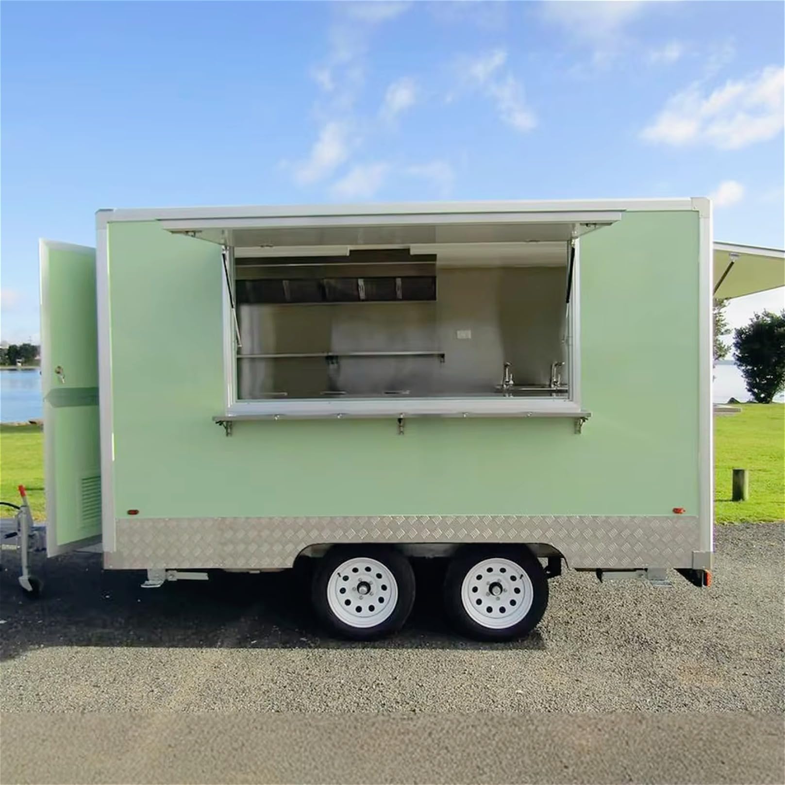 Furgone rimorchiabile mobile del carrello della concessioni del dessert del