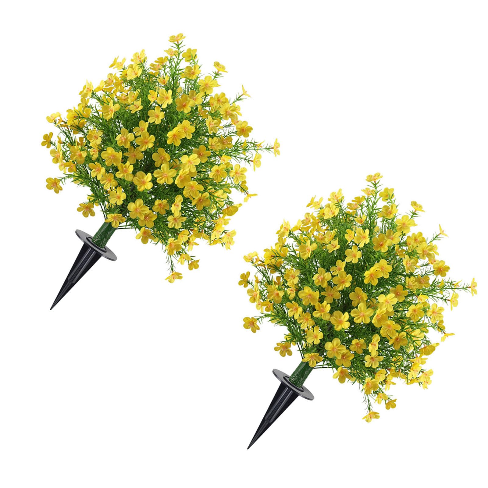 Topiario sintético de bolas en pack de 2 plantas artificiales con picas de alta estabilidad