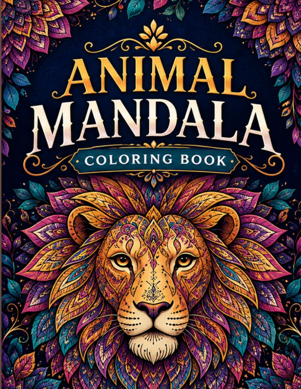 Animal Mandala Coloring Book: Beautiful Mandala Animals for Relaxation, Stress Relief and Creative Coloring Fun