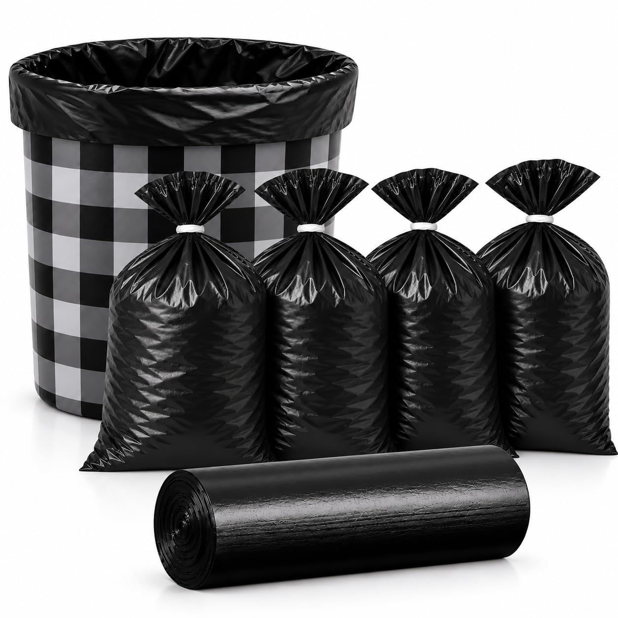 MAQIHAN Garbage Bags - Black Dustbin Liners -9
