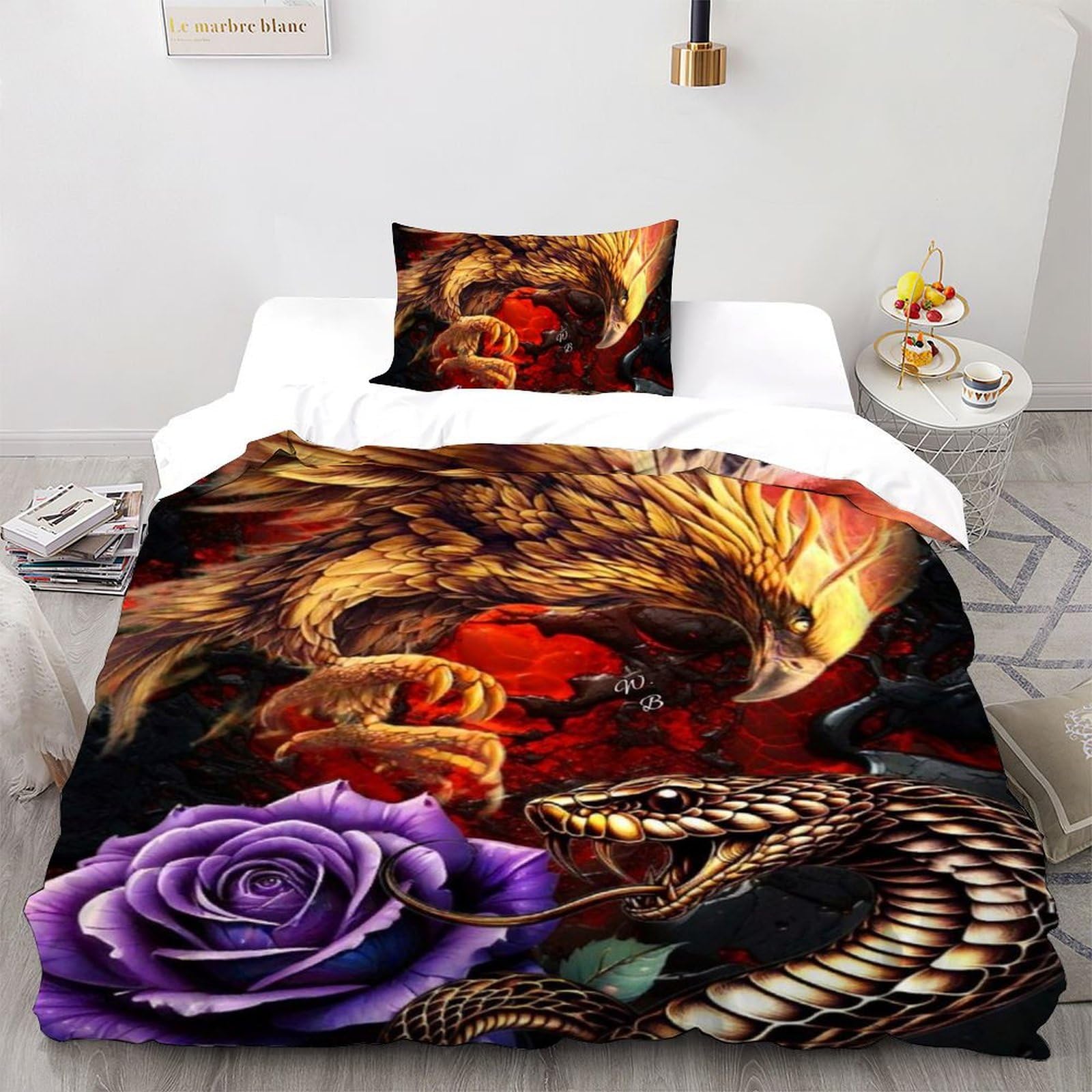 Housse de couette motif Animaux Land imprimé 3D pour chambre de fille