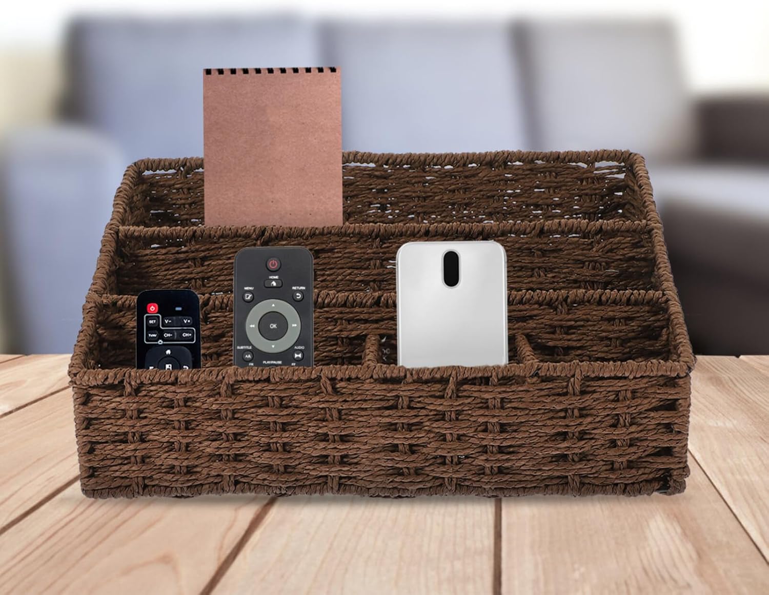 Magazine Display Stand Boho Home Decor Storage Shelves Show Rack Office Desk Decor Storage Shelf Makeup Storage Organizer Woven Sundries Organizing Basket Bohemia Accessories