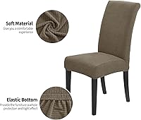 Vista 3 de Joccun - Juego de 6 fundas para sillas de comedor, fundas elásticas para sillas de comedor, fundas de asiento para sillas de comedor, funda