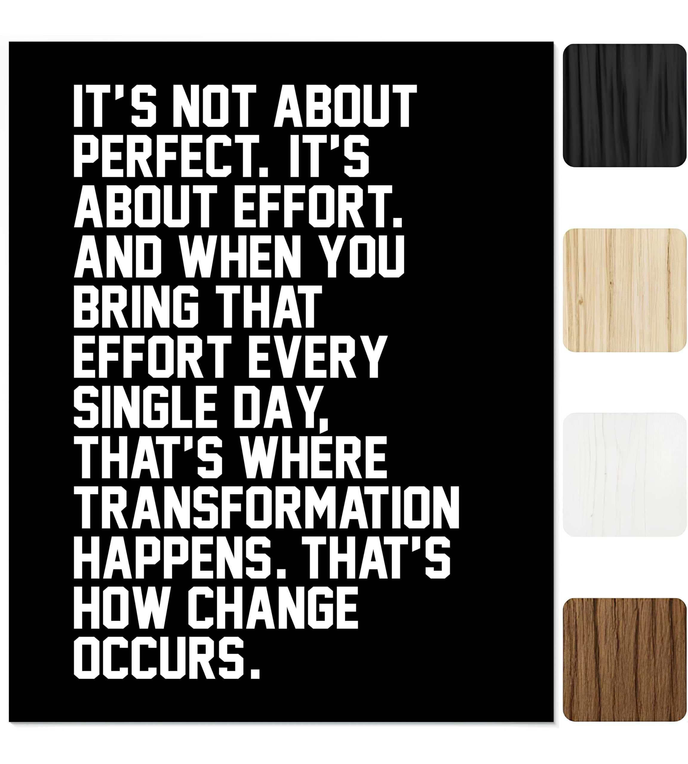 Motivational Quote Wall Art – “It’s About Effort” Inspirational Typography Print – 8x10 Unframed Poster for Office, Gym, Classroom, or Home – Positive Mindset and Growth Mindset Decor Gift