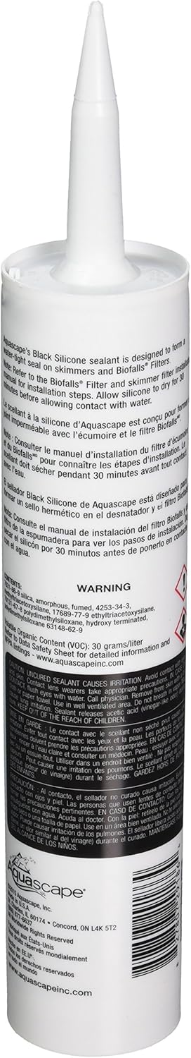 Crеаtіvе Prоduсt Aquascape Black Silicone Sealant, Safe for Fish, 10.1-ounce |29186