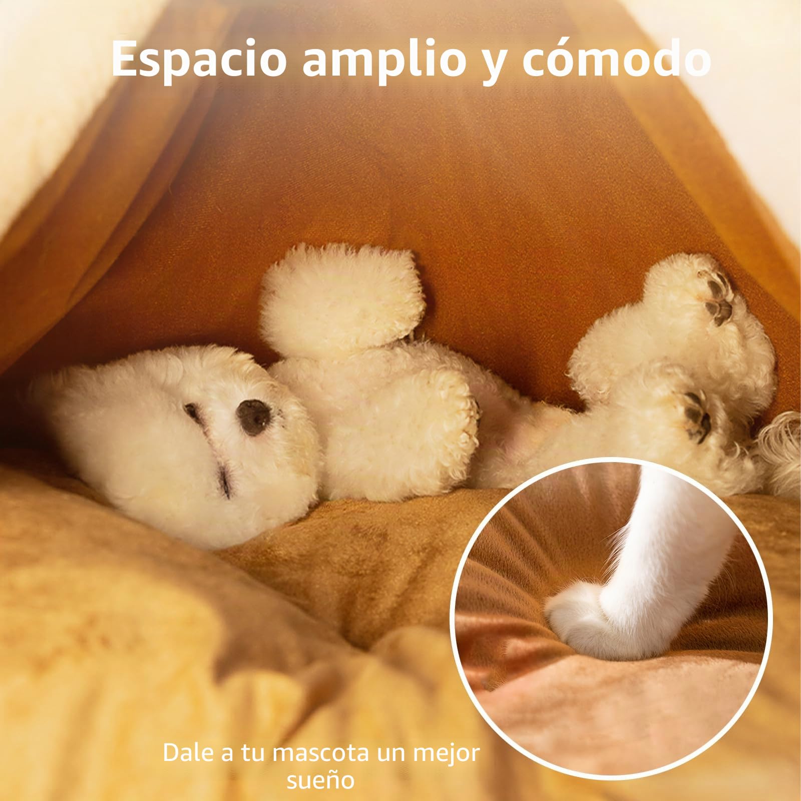 Galatée Cama Cueva para Gatos, Cómodo Tipi para Gatos Triangular, Casa Cueva y Cama para Gatos De Vacaciones para Mascotas, Tienda De Campaña Acogedora y Cálida para Perros y Gatos(XL, Gris)