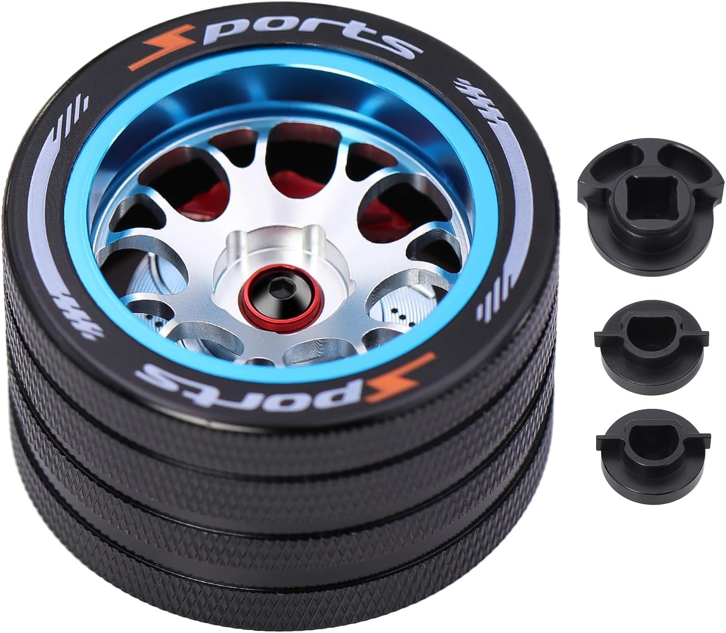 Transmitter Handwheel Steering Wheel for RC Car Sanwa Mt4/mt5/m12 Futaba 4px/7px/10px Flysky Nb4 Ko Ex Next Wfly X9 (Blue C)