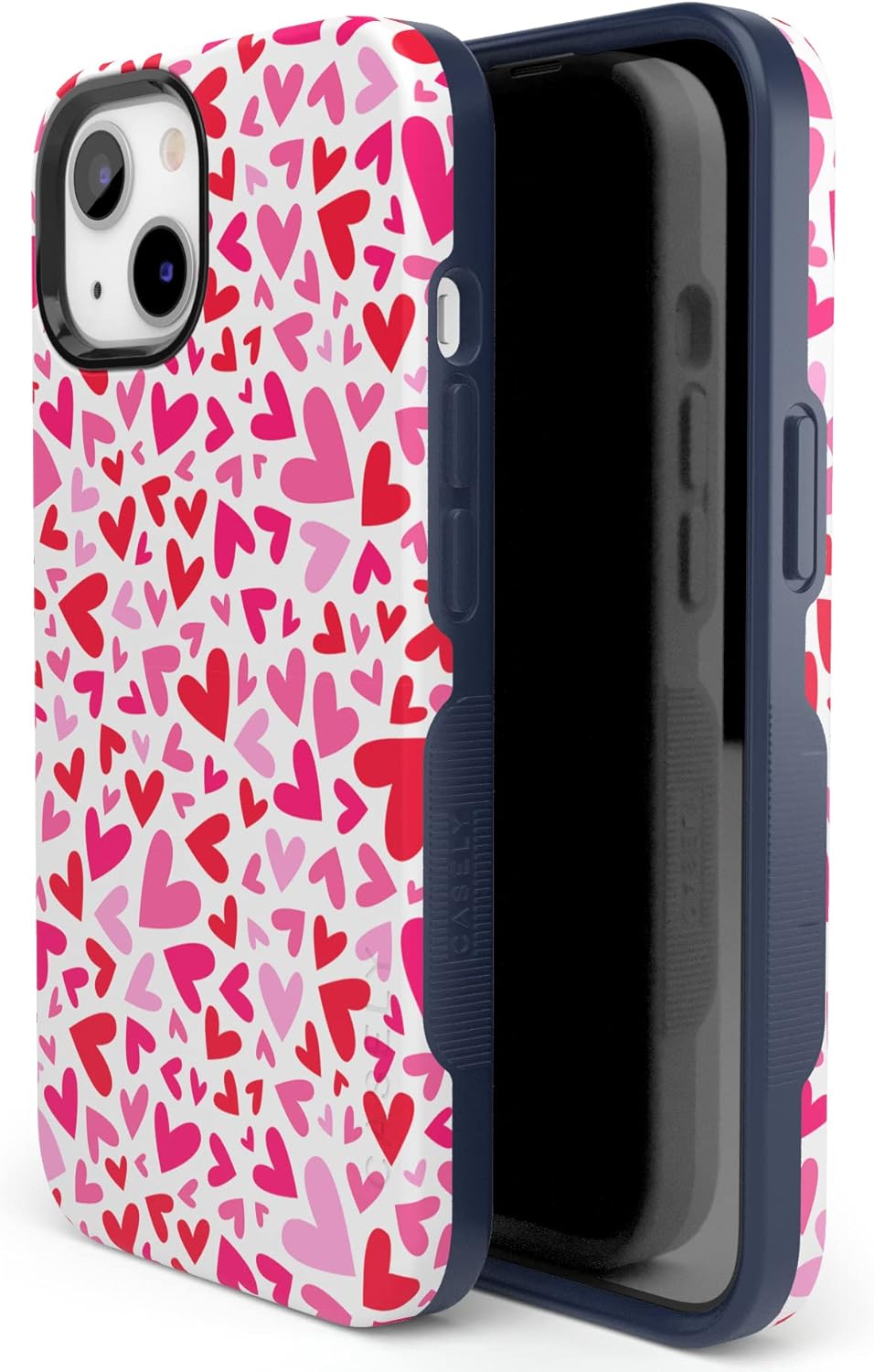 Casely iPhone 13 Case | XOXO | Candy Hearts | Bold Protective Design | Compatible with MagSafe