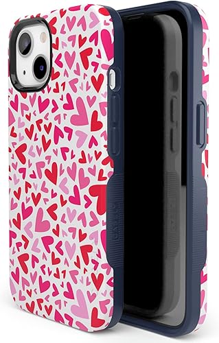 Vista 480 de Casely Funda para iPhone 13 Compatible con MagSafe Color Splash de medianoche Funda retro abstracta Color de medianoche Splash Abstracto