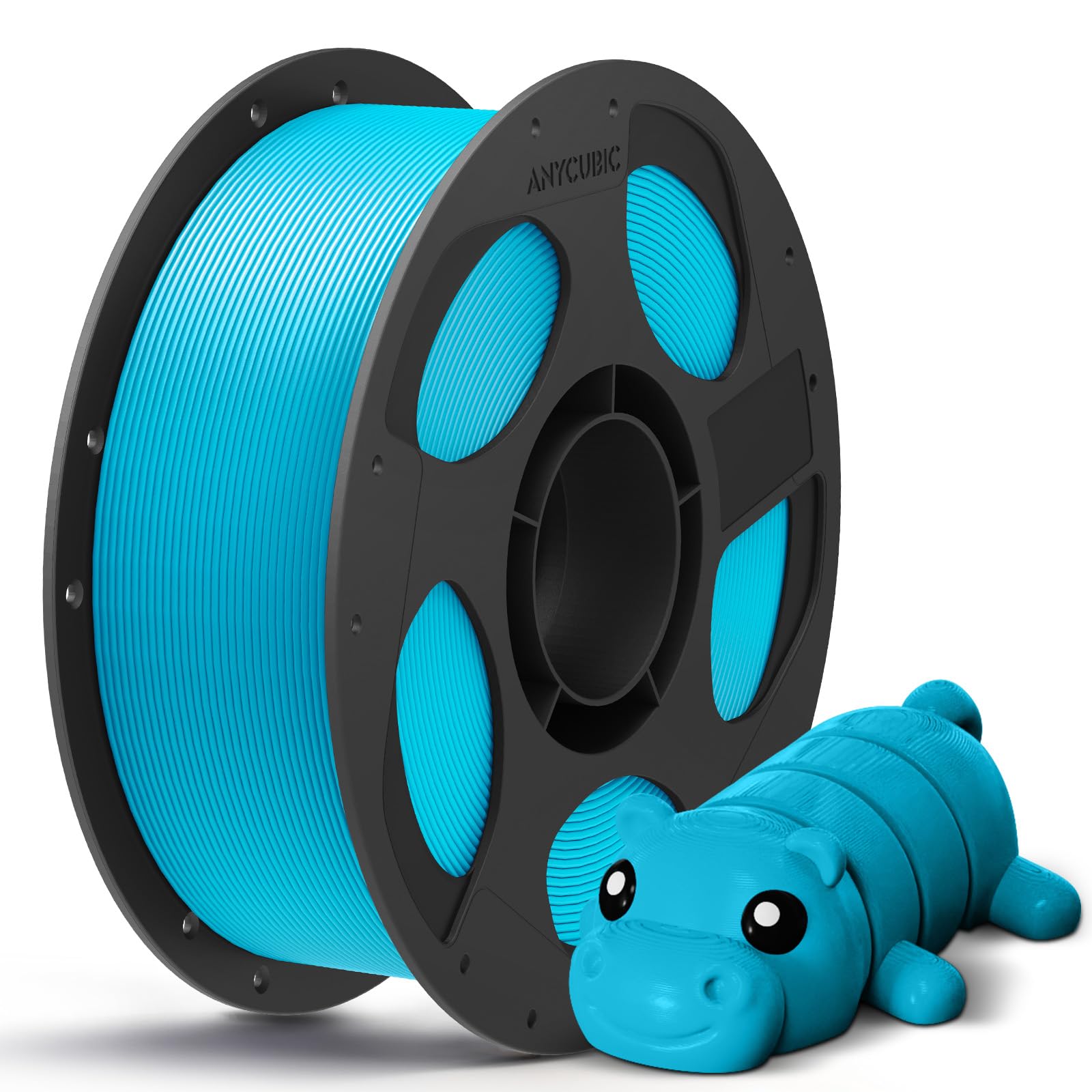 ANYCUBIC PLA+ Filament 1.75mm, Hohe Zähigkeit und Präzision -3D-Druckmaterialien, PLA Plus Intelligente Identifikation, 1KG Türkisblau