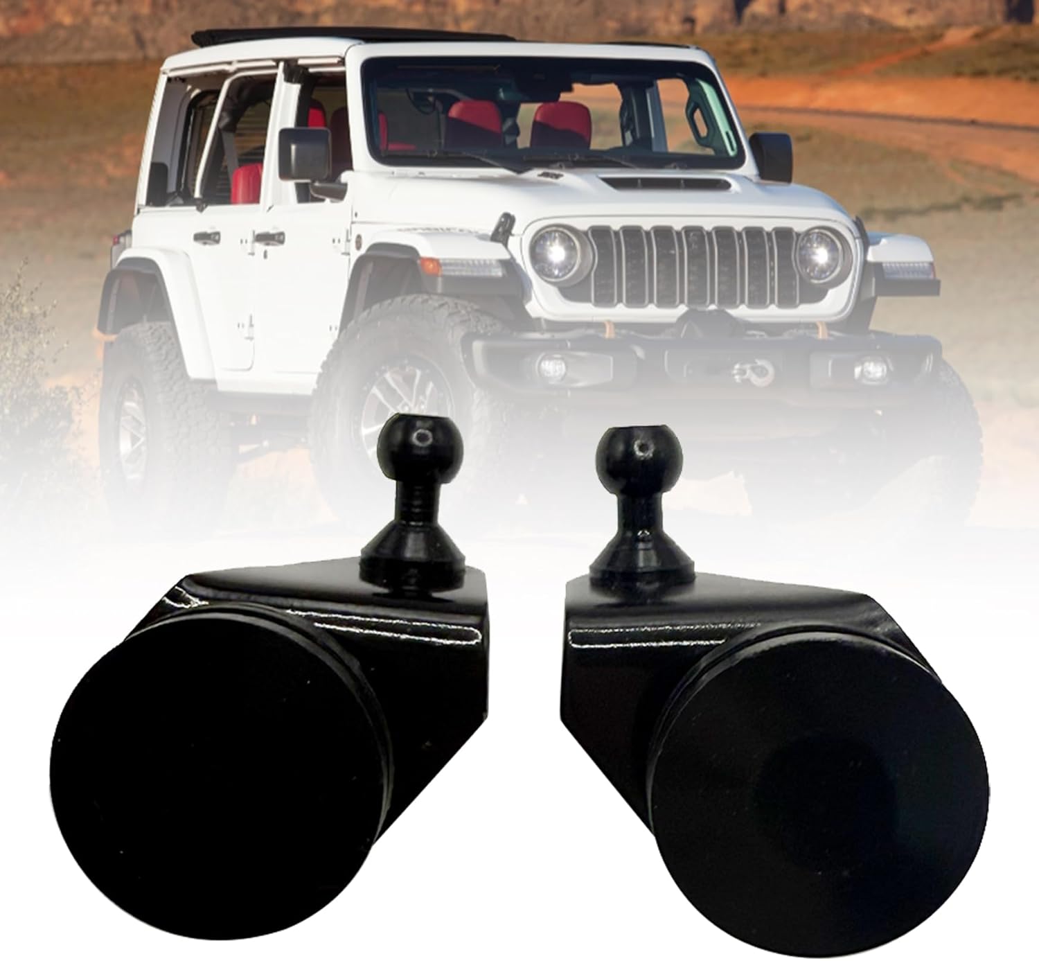 Left & Right Liftgate Ball Stud Compatible with Jeep Wrangler TJ 1997-2006 Compatible with Jeep Wrangler JK 2007-2018 Lift Glass Support Bracket Replace 4883496AA 4883497AA