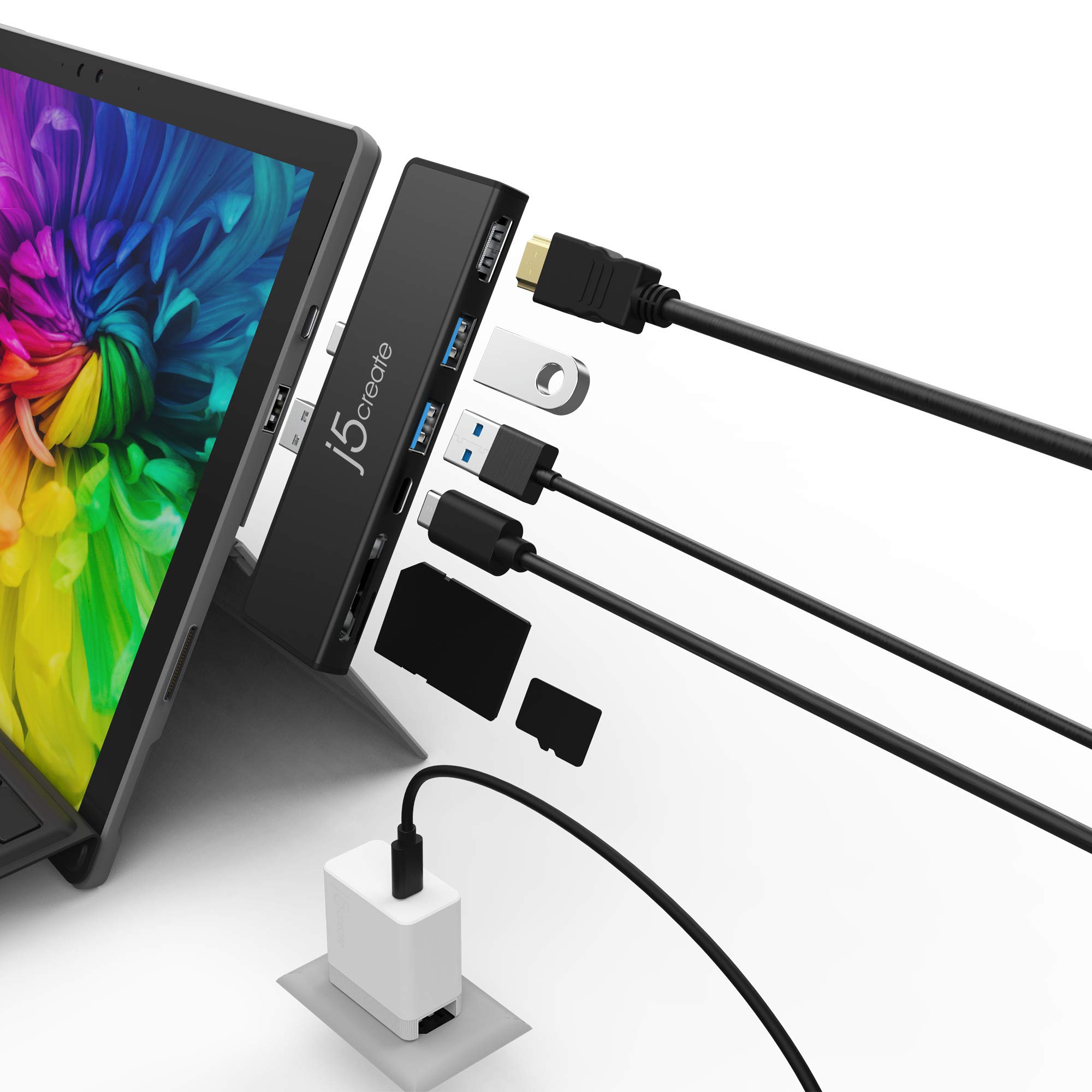 ☆送料無料 j5 create Surface Pro 7 24S-EJ 109 Amazon.com: j5create Surface Pro 7 Ultradrive mini Dock, 6-in-2