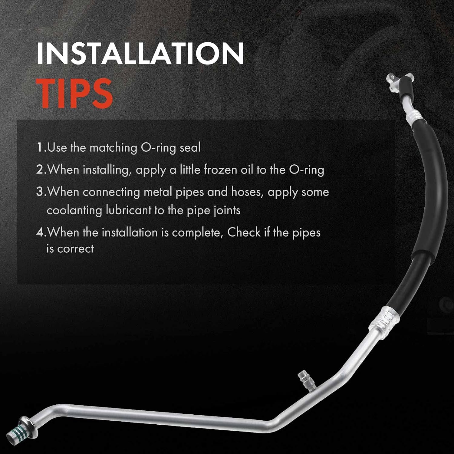 A-Premium A/C Suction Hose Assembly Compatible with Mazda 3, 2007 2008 2009, 2.3L, Turbocharged, Compressor to Evap