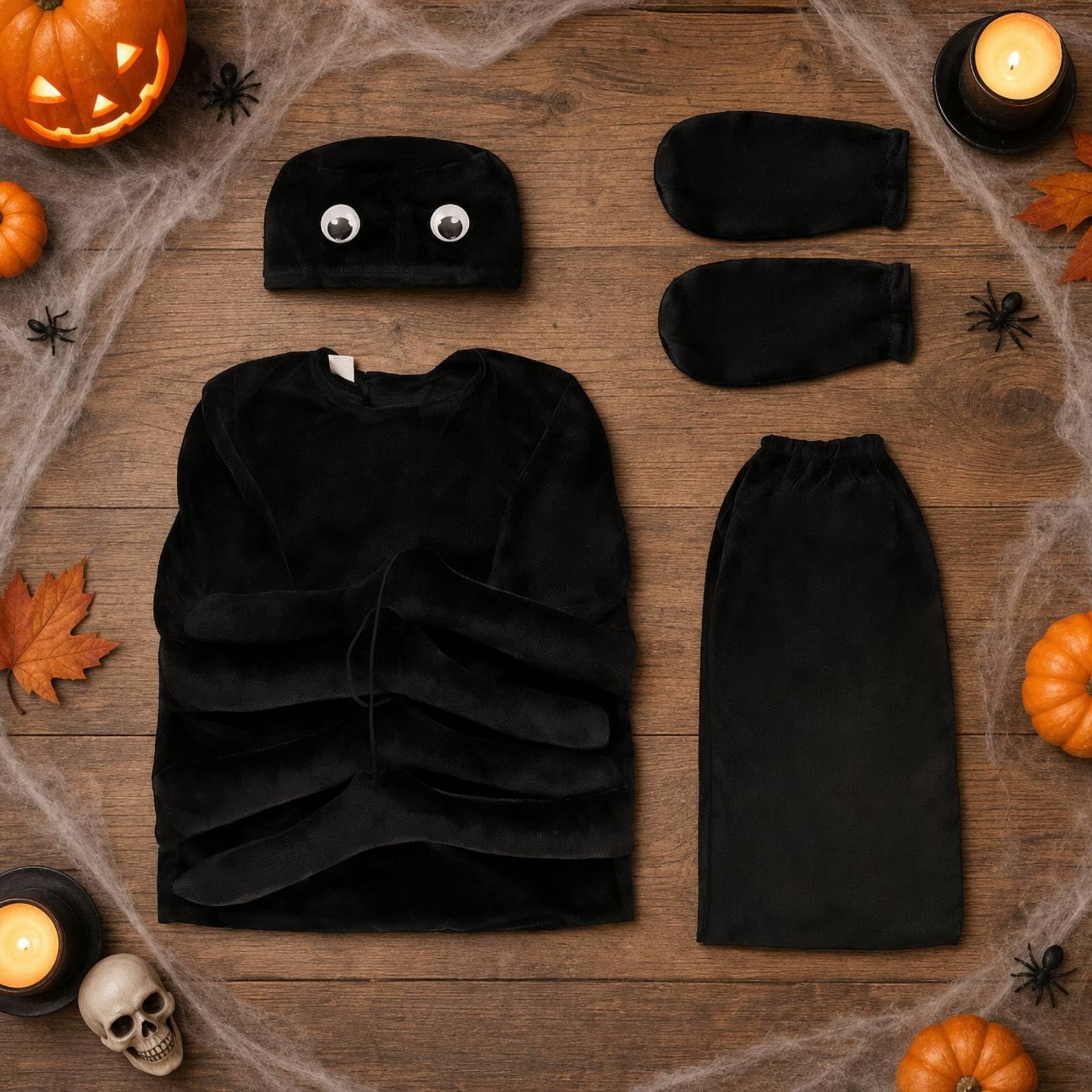 Costume da Ragno con Zampe Attaccate Co Travestimento da Ragno Resistente Ve di Carnevale per Halloween, Cosplay, Spettacoli Teatrali