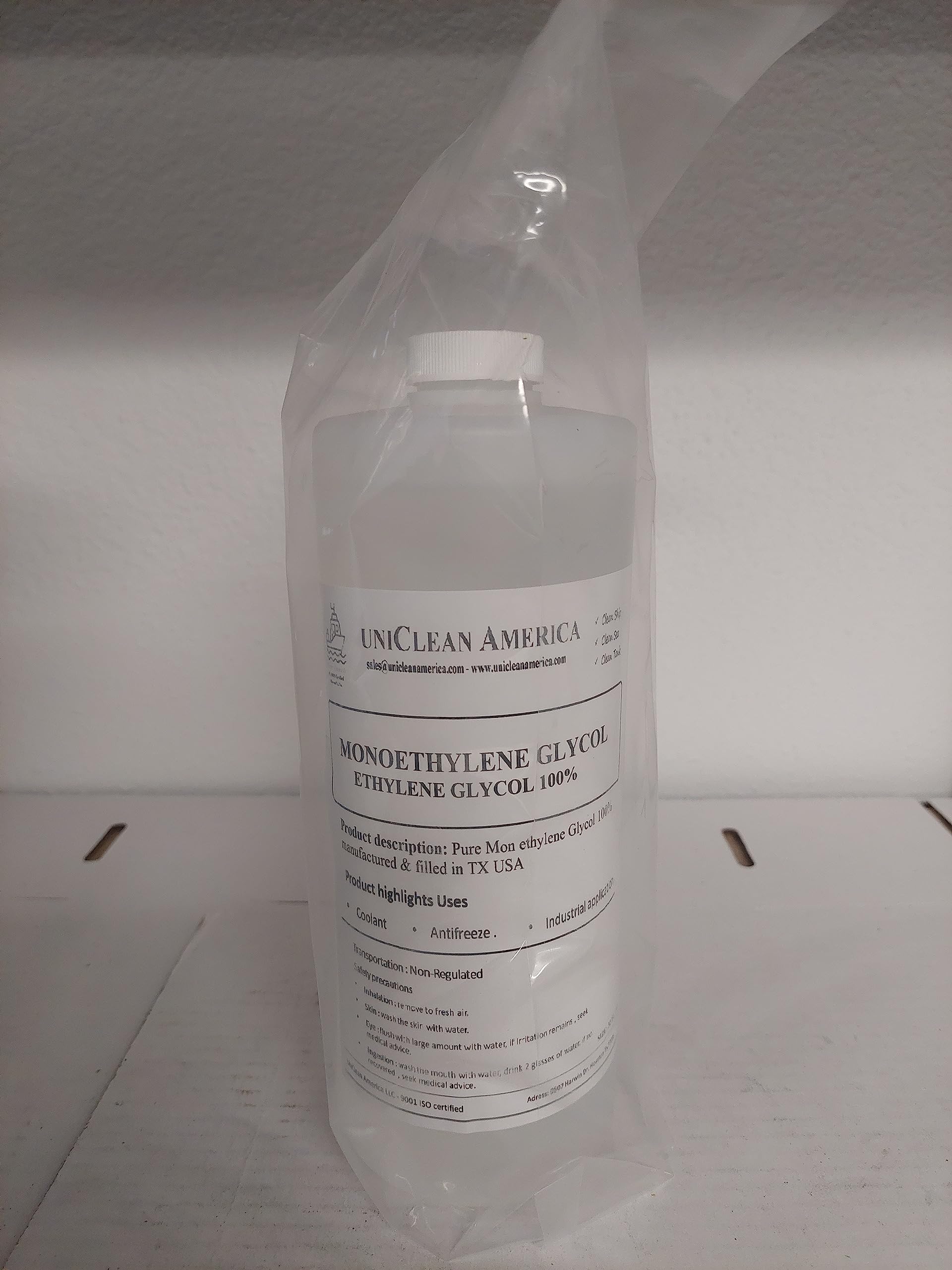 Ethylene Glycol - MEG Monoethylene Glycol 99.9% - Made in USA - Size: 32 fl oz