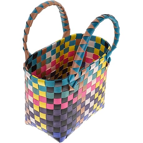 Woven Easter Baskets for Kids, French Market Baskets for Carrying | Halloween...