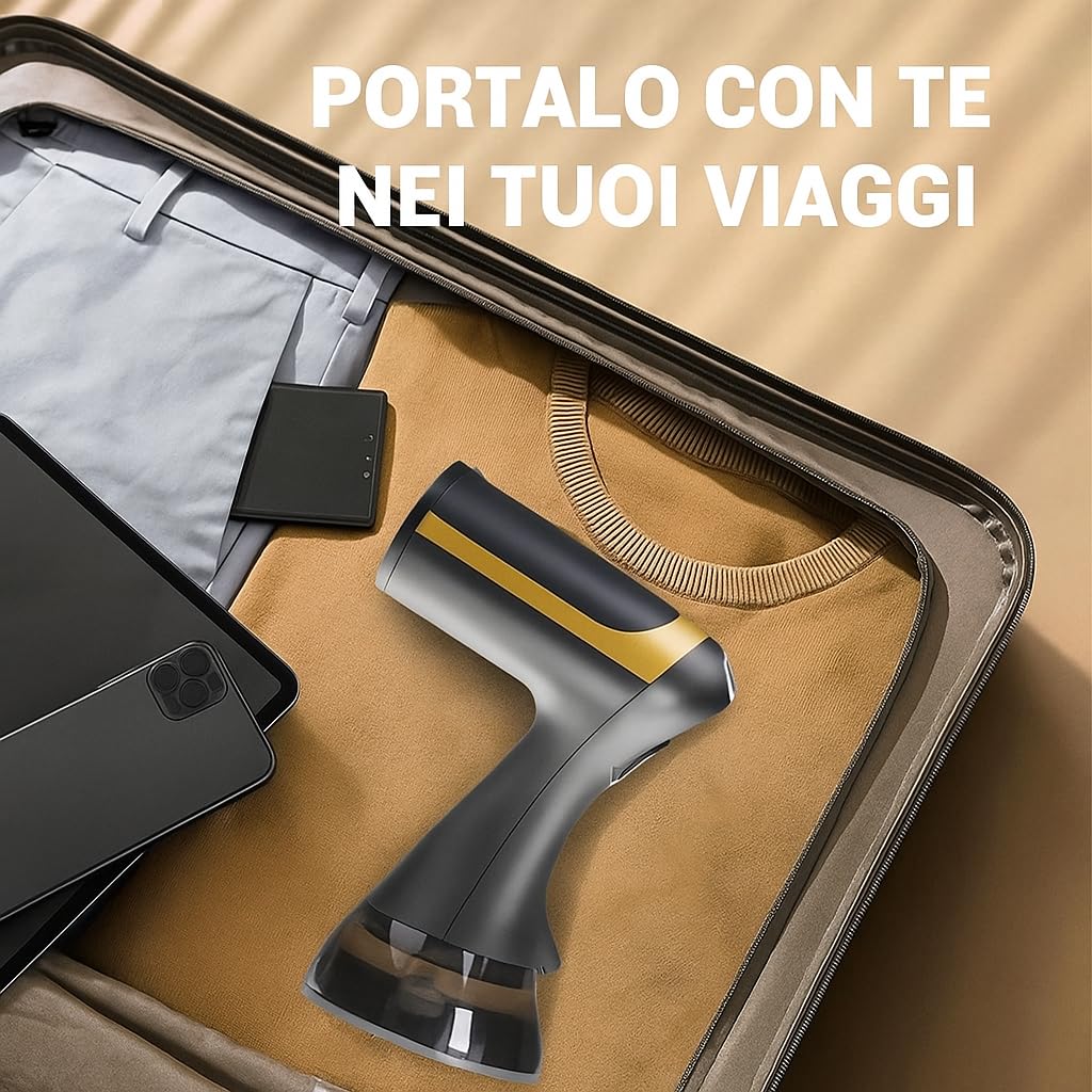 Ferro da Stiro Verticale da Viaggio Stiratrice Verticale a Vapore Serbatoio 300mL con Riscaldamento Rapido Pronto in 20 Secondi