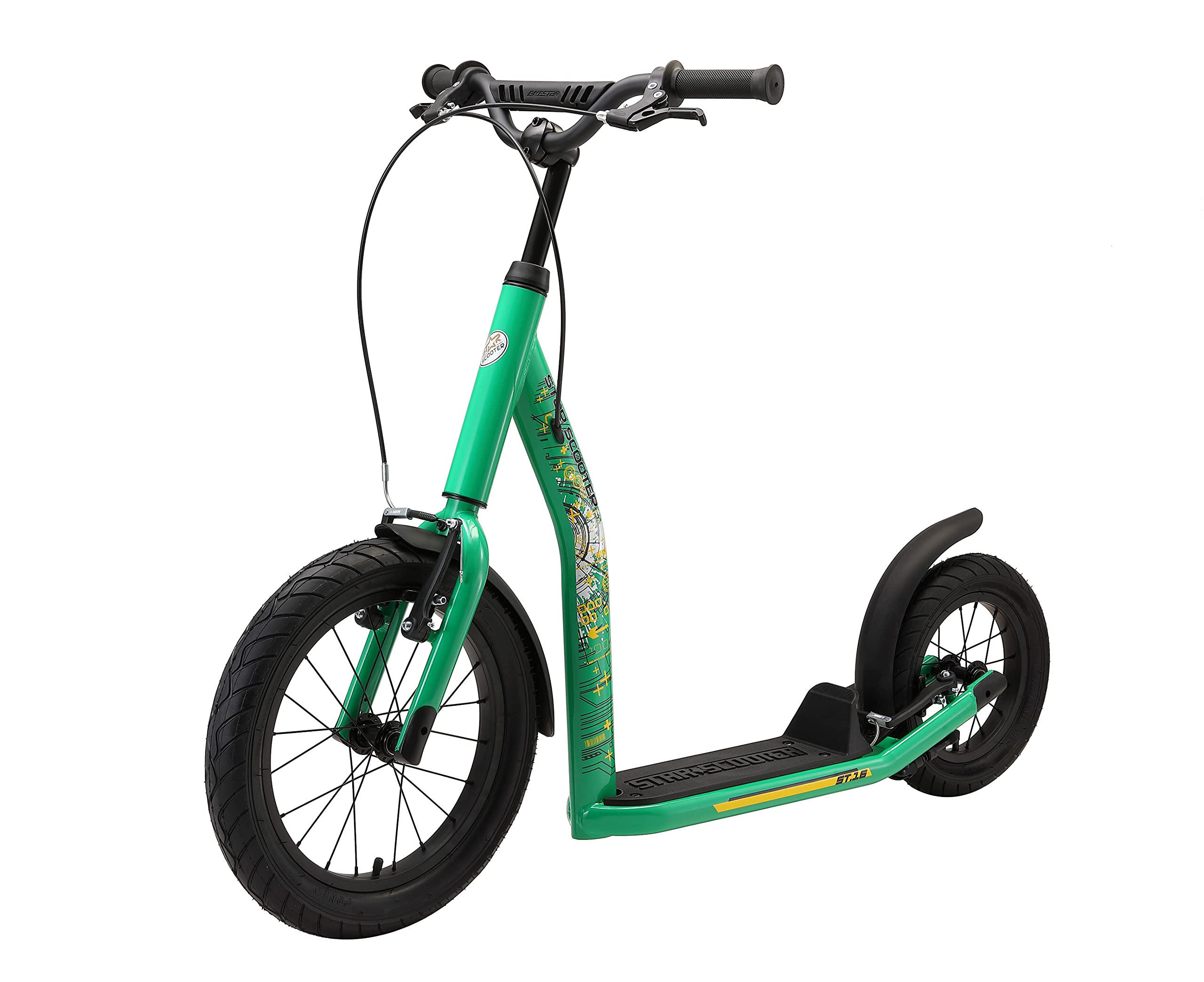 STAR SCOOTER Kinder Tret Roller ab 8 Jahre | City Kick Scooter Luftreifen Höhenverstellbar 16 Zoll New Gen