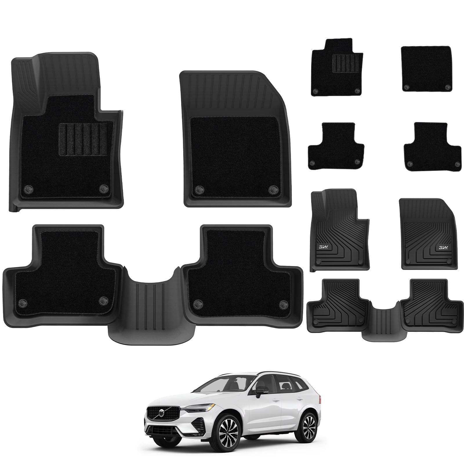 3W Dywaniki samochodowe do Volvo XC60 2018-2026