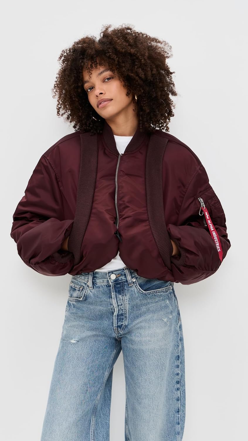 Alpha Industries Women's Ma-1 Knit Rib Flight Jacket - Image 2