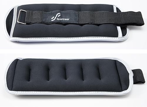 Miniatura 4 de Sportneer Ankle Weights Wrist Weights Pair of 1/2/4/6/10 LBS for Men Women Kids Strength Training Wrist and Ankle Weights Set with Reflective Strips