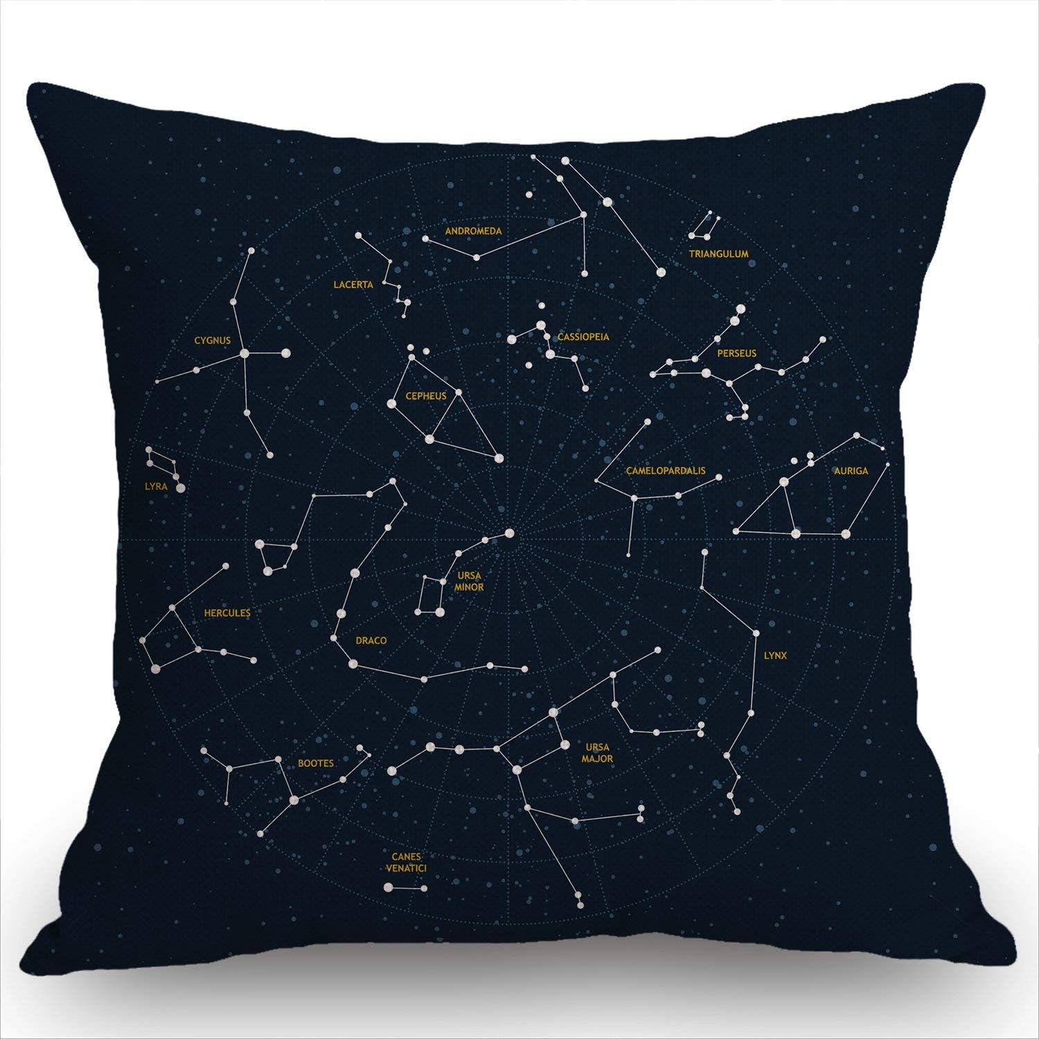 Constellation pillow cover for celestial room decor