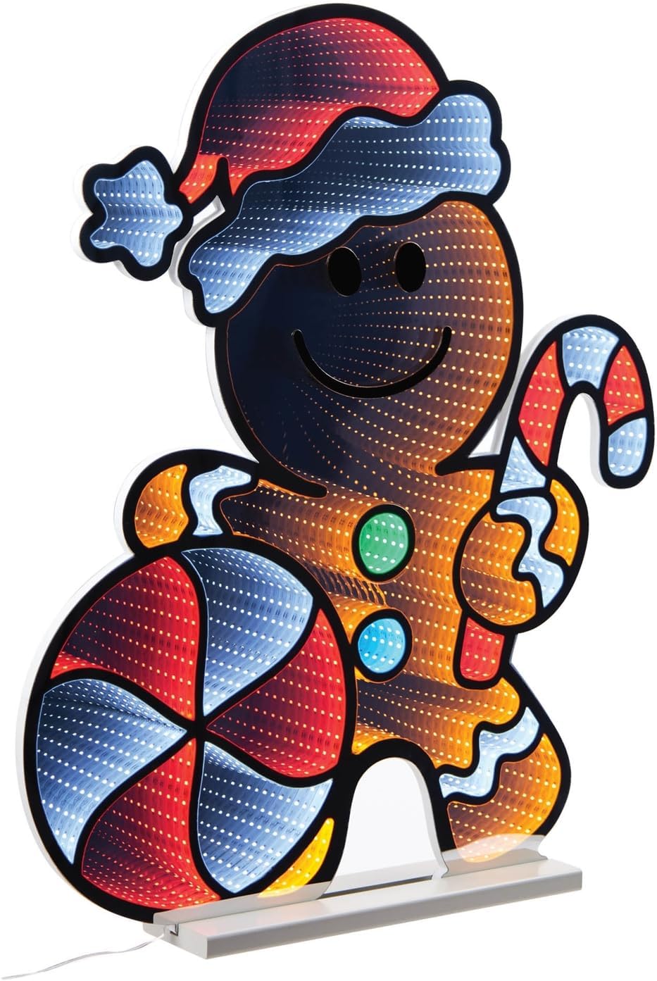 Melrose Gingerbread Man Ekkolight Infinity Light, 29.5-Inch, Acrylic