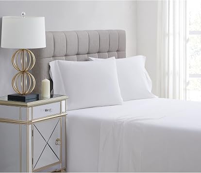 Charisma Percale Cotton 400 Thread Count, King Pillowcase, White