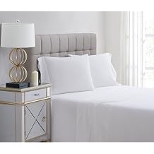 Charisma Percale Cotton 400 Thread Count, King Pillowcase, White