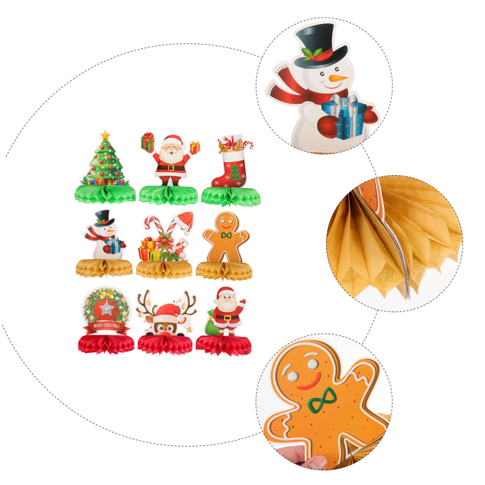 Abaodam 27pezzi Decorazioni Natalizie per Centrotavola Addobbi per e Decorazioni Festive per Ed