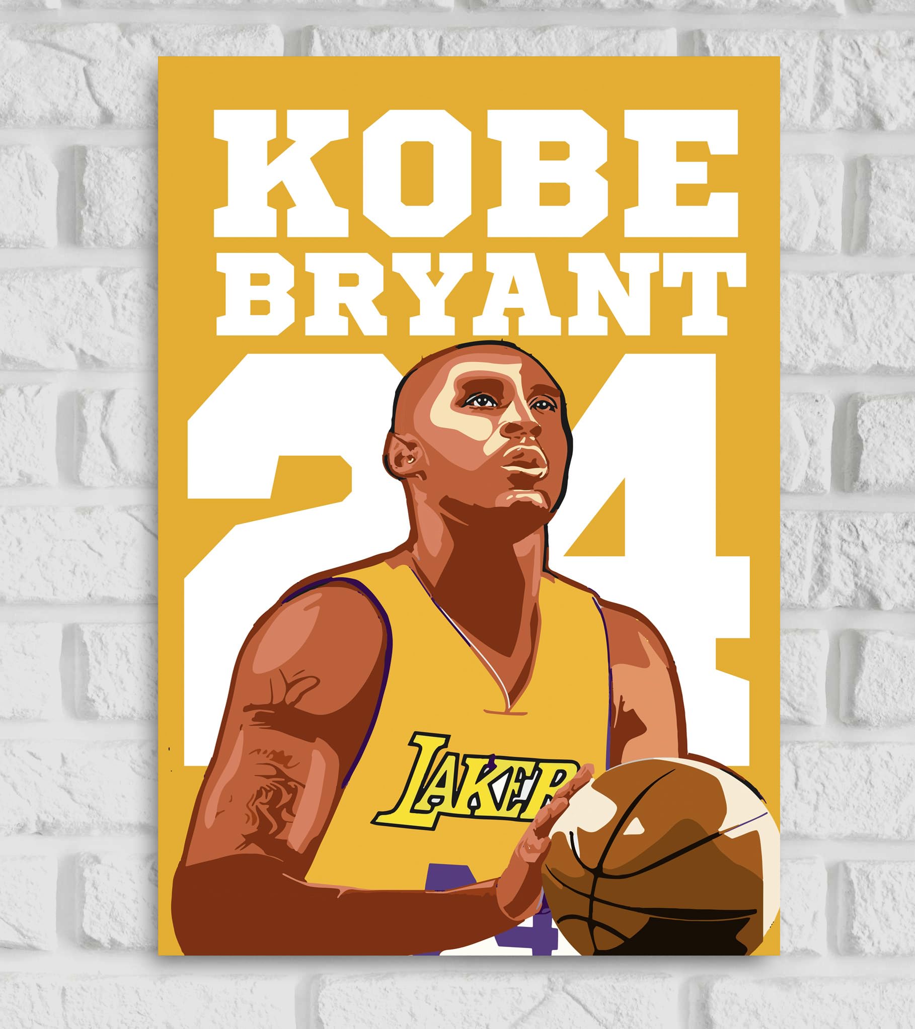 Good Hope Kobe Bryant Pop Art Poster for Room and Office (Multicolour, 12x18 Inch)
