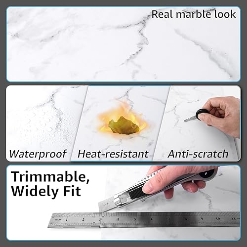 Miniatura 6 de Art3d Azulejos de vinilo autoadhesivos e impermeables para despegar y pegar, paquete de 30 tablones de piso de 12 x 12 pulgadas, para cocina,