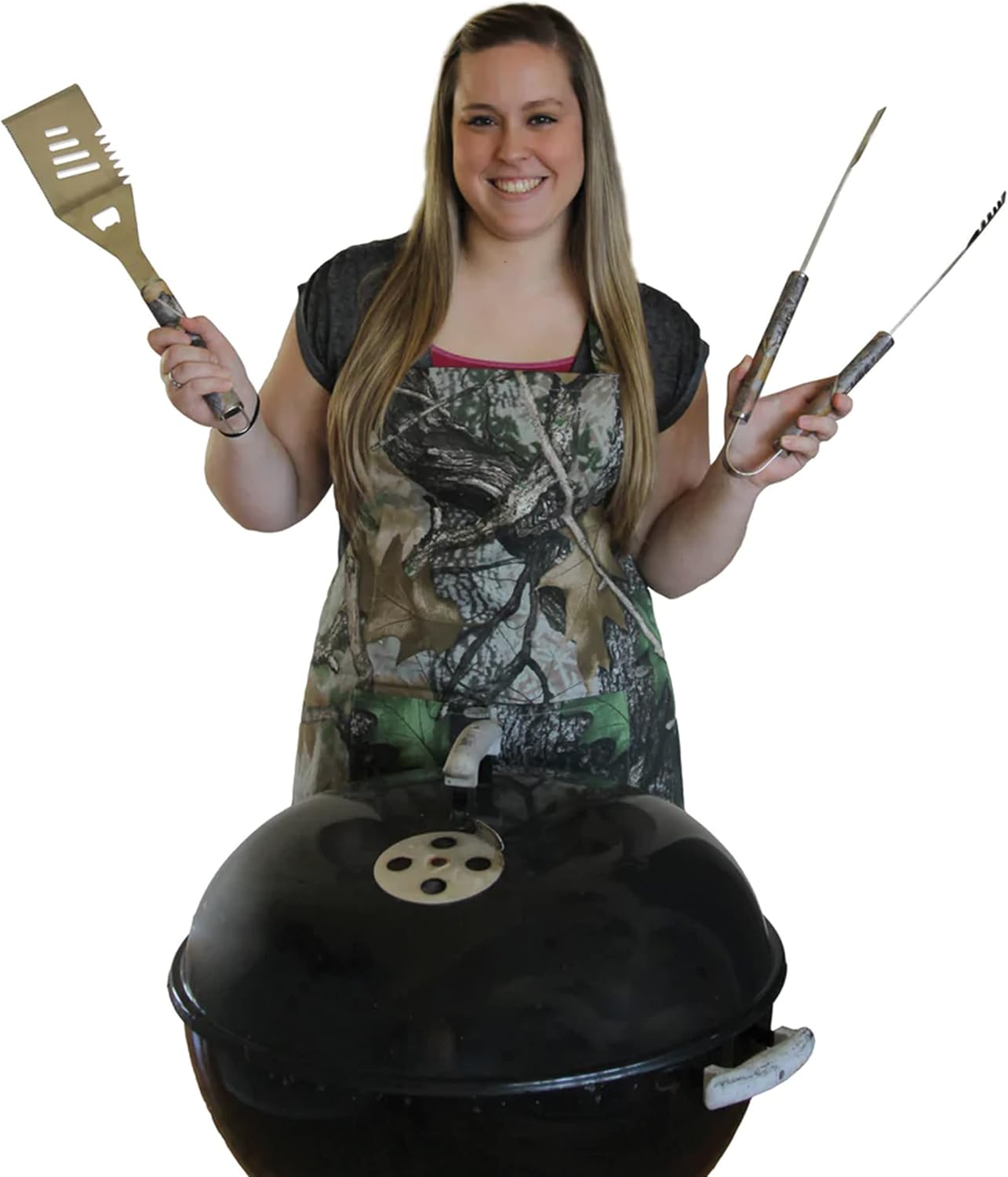 Rivers Edge Products Rivers Edge Products Grill Spatula and BBQ Tongs - 2-Piece Griddle Grilling Accessories - Flat Spatula with Bottle Opener - Stainless Steel Barbeque Tool Set - Outdoor Barbecue