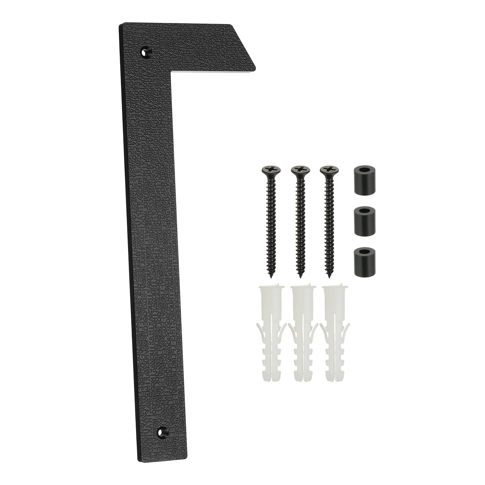 PATIKIL 12 Inch House Numbers for Outside, Number 1 ABS Plastic Texture Floating House Number Modern Mailbox Address Door Numbers with Nail Kit for Outdoor Residential Street, Black