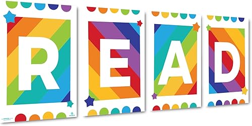 Sproutbrite Decoración para el aula, póster de lectura para profesores, tablero de anuncios y decoración de pared para preescolar, primaria y