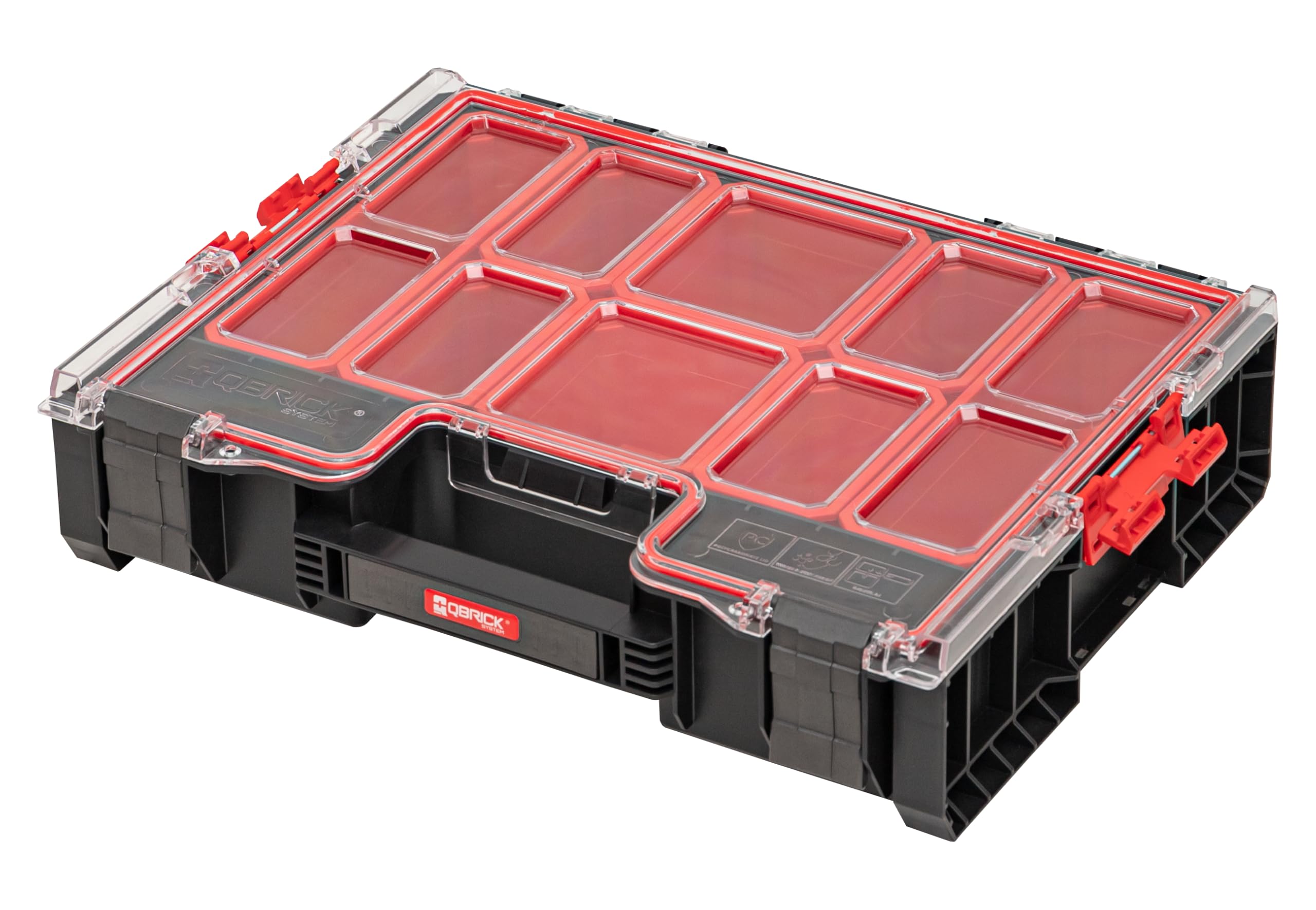 Qbrick System Maletín de Herramientas Vacío Organizador 450 x 358 x 110 mm Negro Rojo PRO Organizer 300