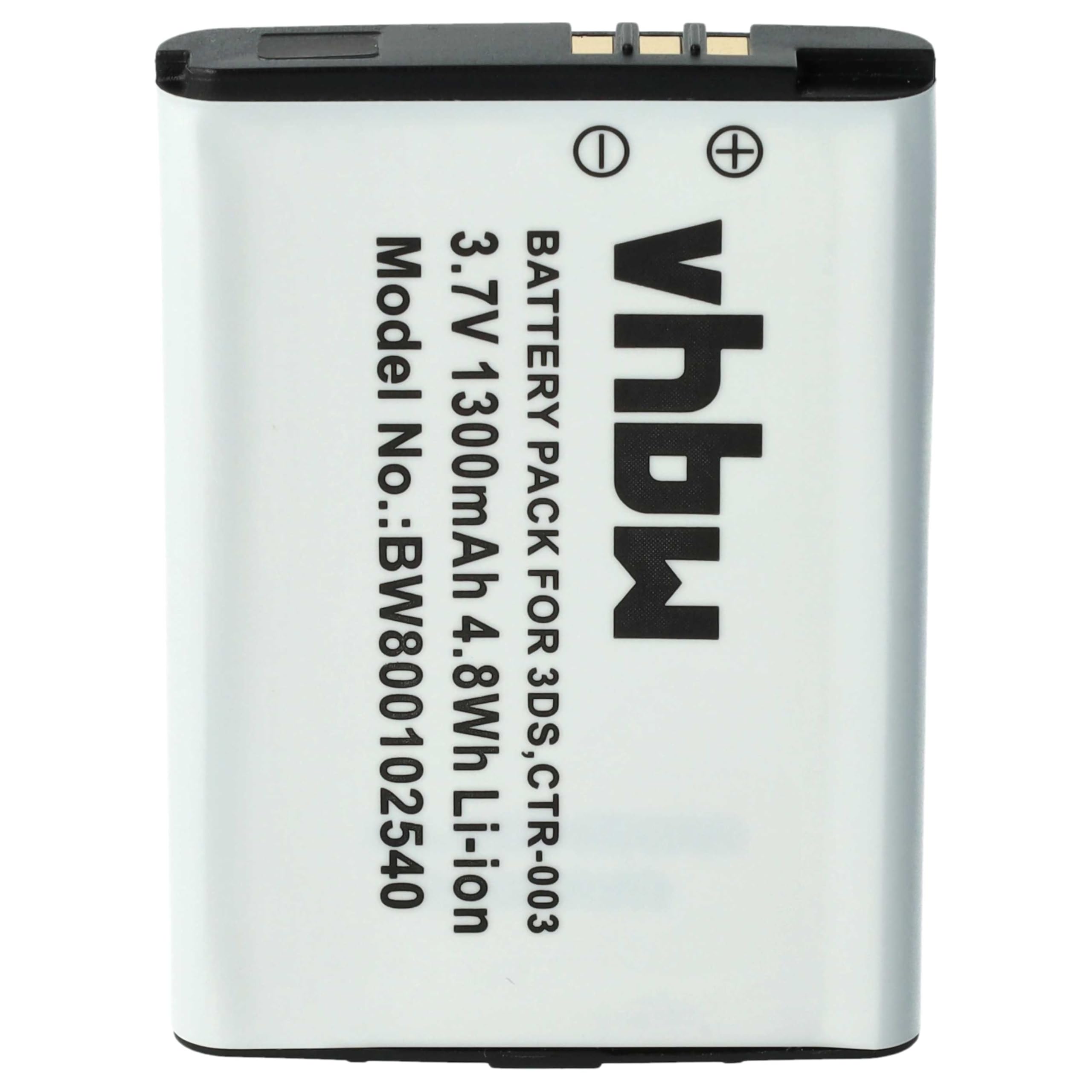 vhbw Batería Compatible con Nintendo 2DS, 3DS, New 2DS (XL), Wii U Pro & Switch Pro Controller - Reemplaza CTR-003 (Li-Ion, 1300 mAh, 3,7 V) Repuesto | 3DS, New 2DS (XL), Wii U Pro & Switch Pro - Batería de repuesto para CTR-003 (ion de litio, 1300 mAh, 3
